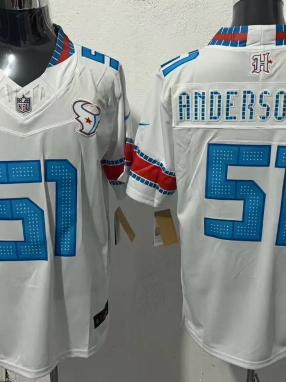 Houston Texans Anderson Jr #51 Men Stitched Football Jersey